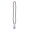 12 Pack Bulk Bead Necklace with Grad Graduation Party Glass - purple